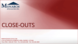 Download CLOSE-OUTS Catalogue