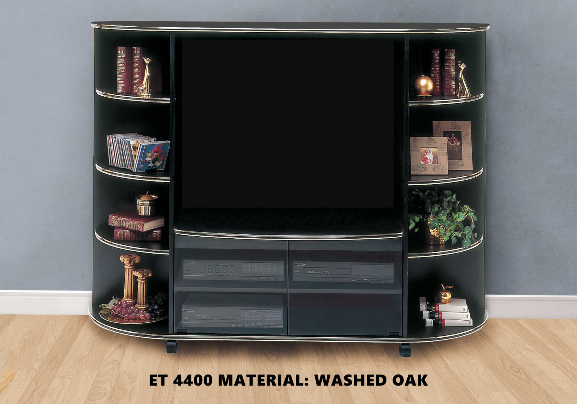 TV STAND - WASHED OAK ENTERTAINMENT CENTER