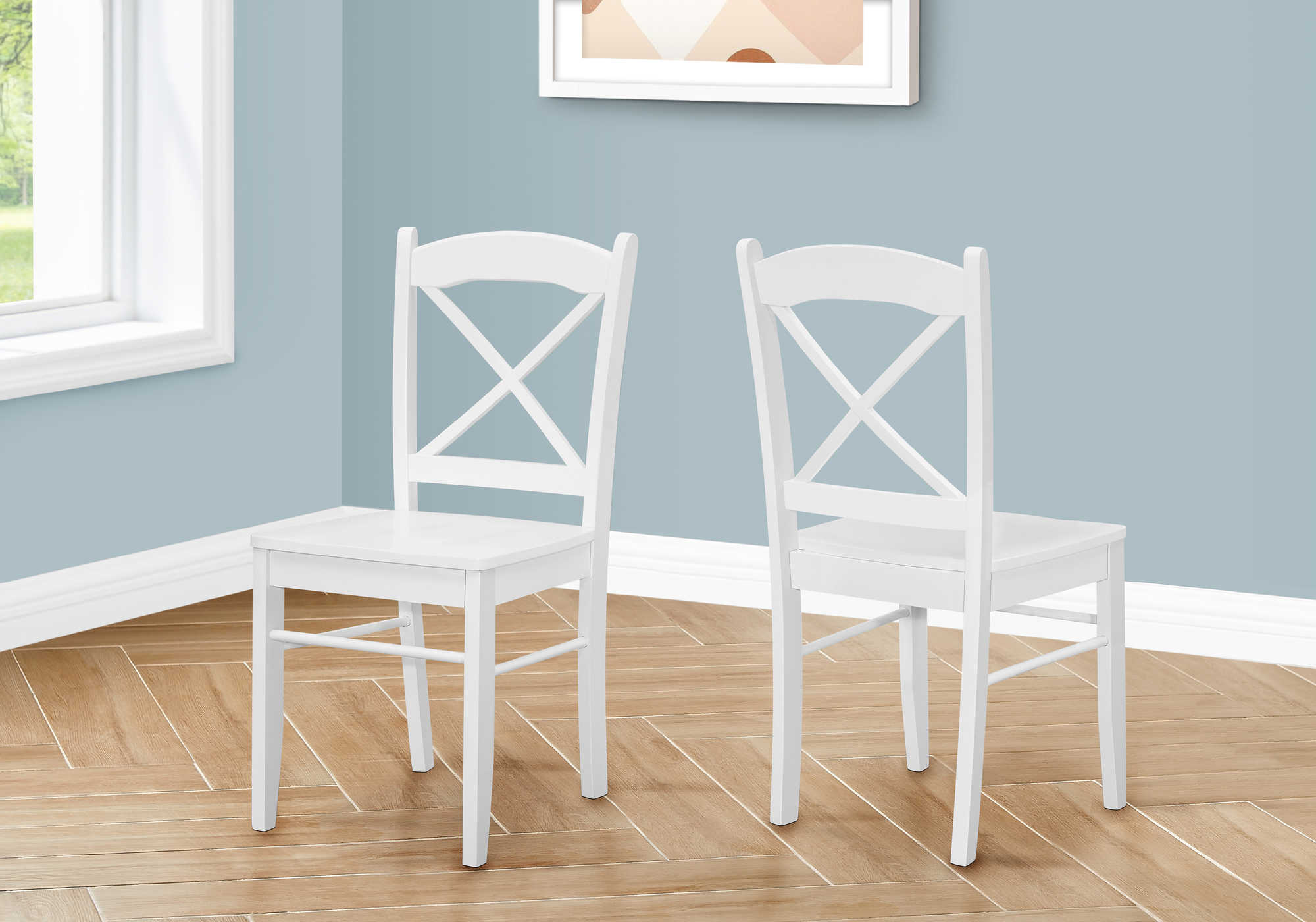 DINING CHAIR - 2PCS / 36"H WHITE 
