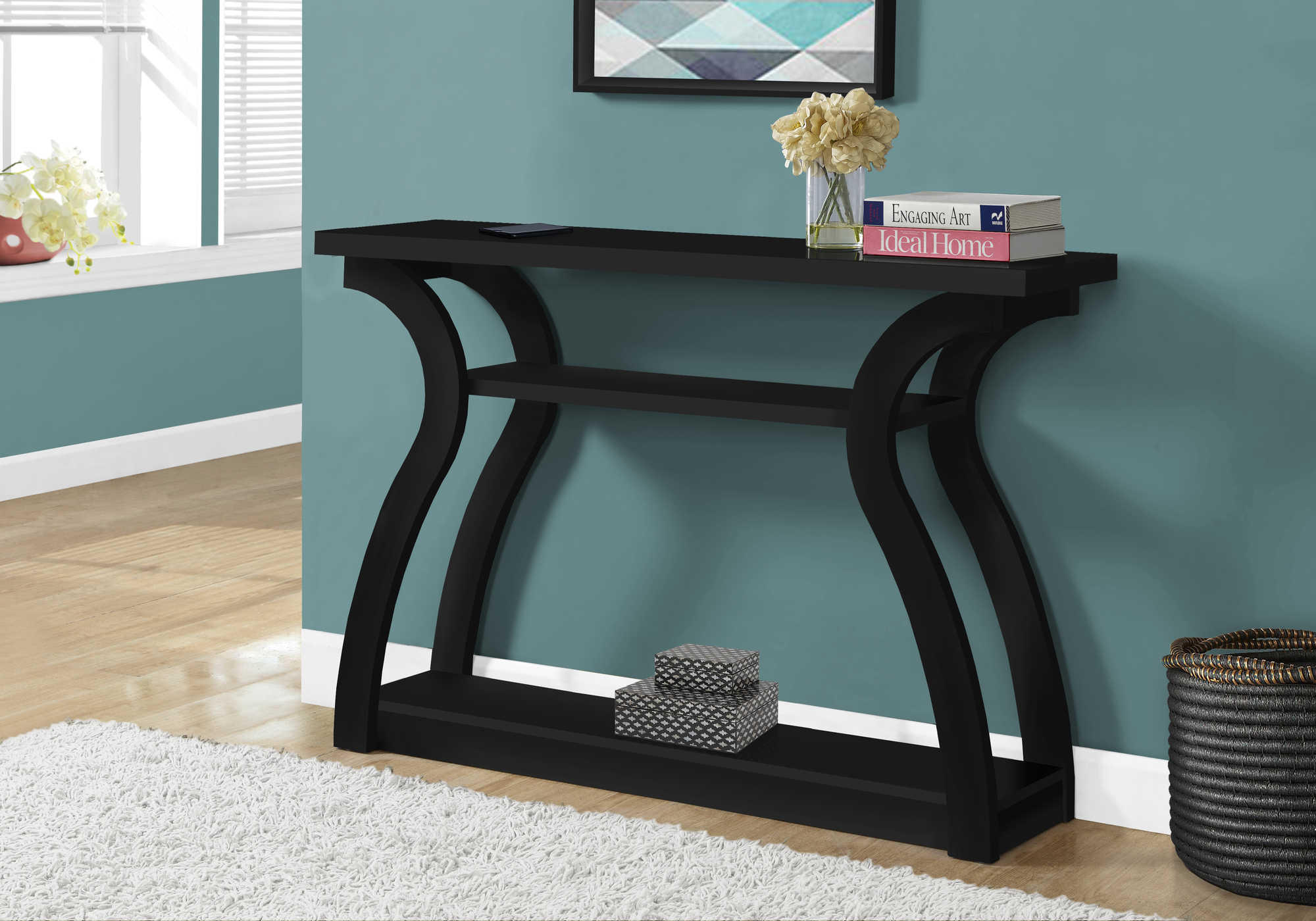 ACCENT TABLE - 47"L / BLACK HALL CONSOLE