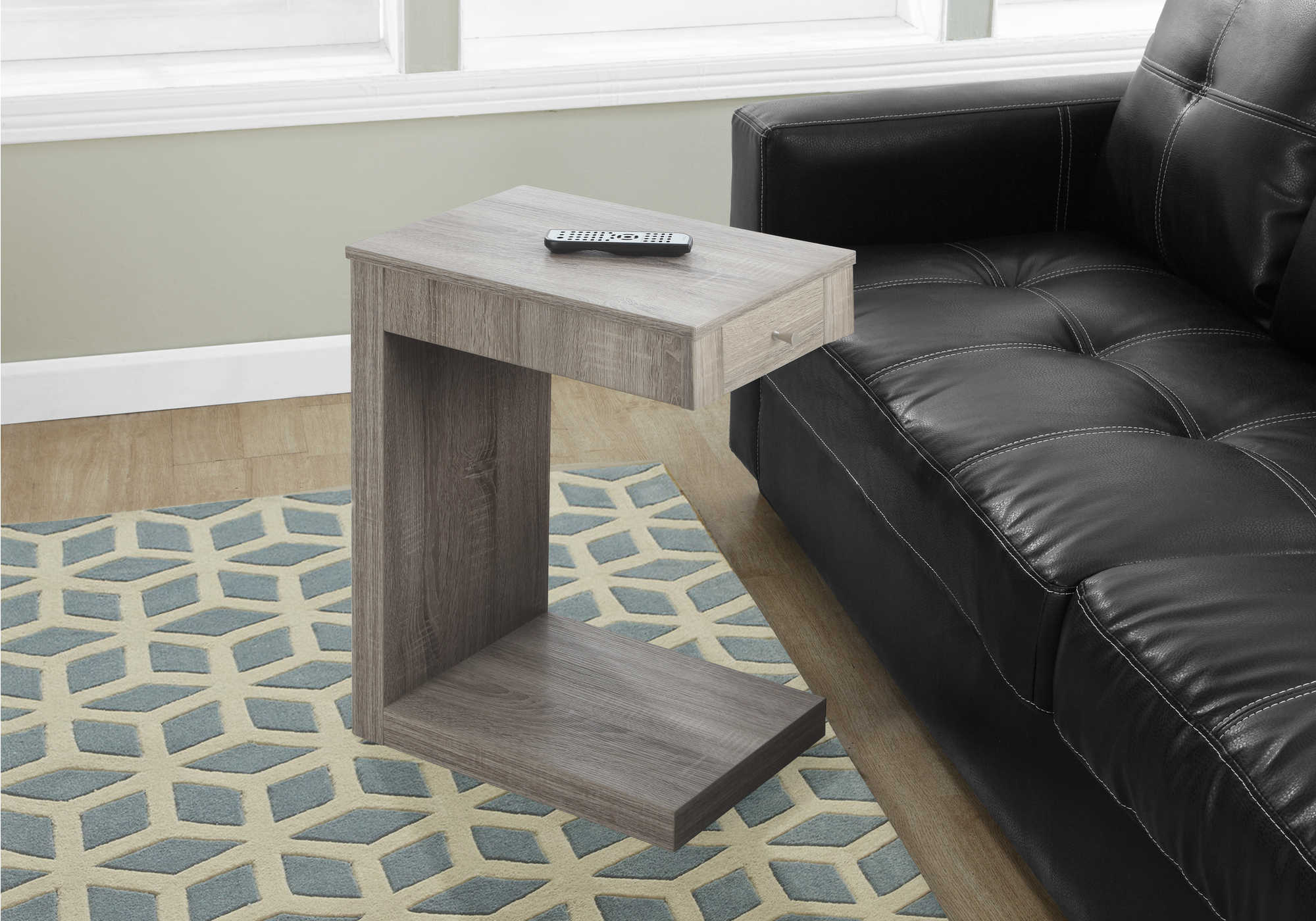 ACCENT TABLE - DARK TAUPE WITH A DRAWER