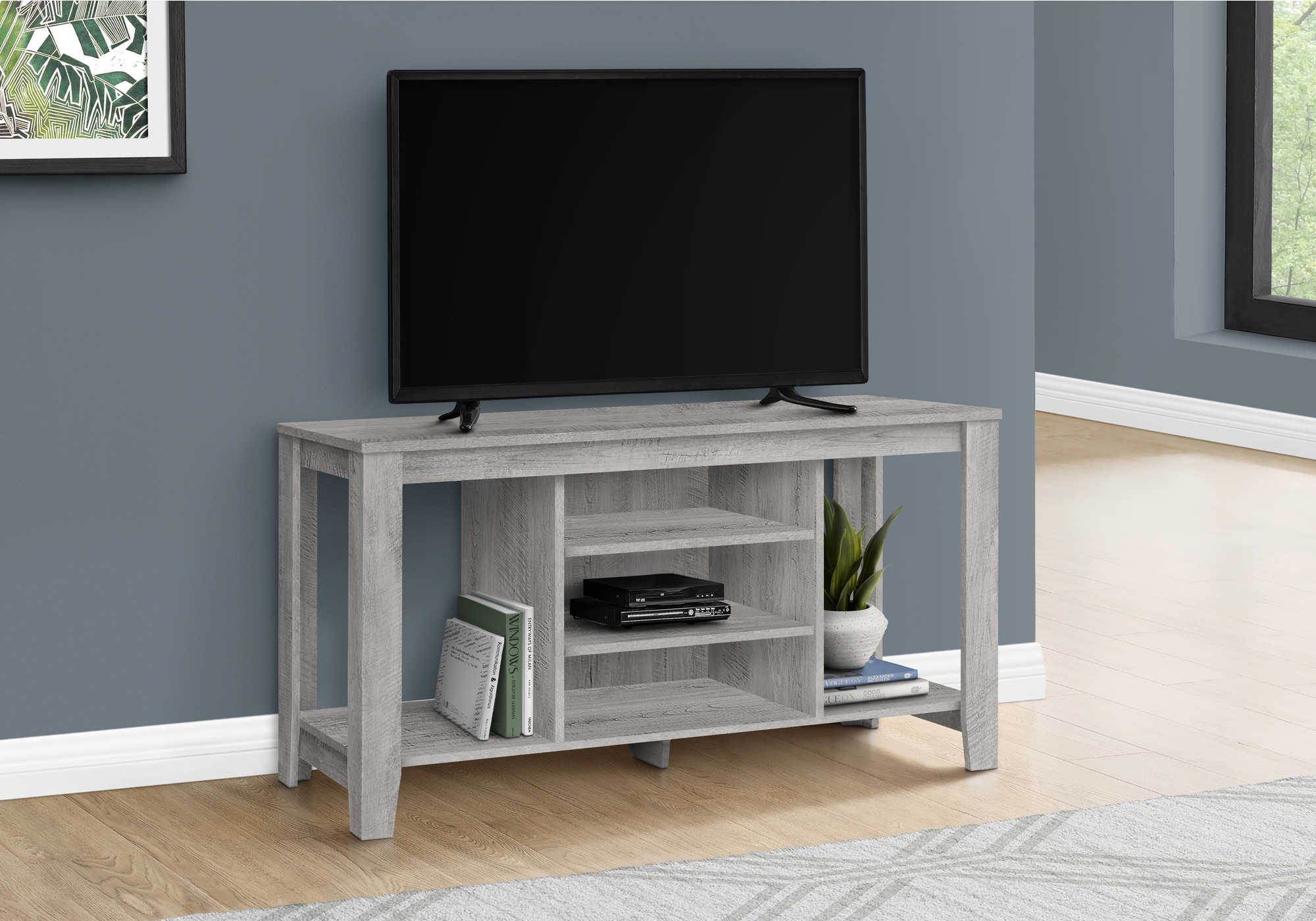TV STAND - 48"L / INDUSTRIAL GREY