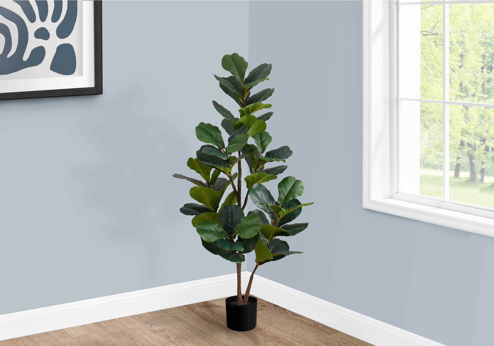 ARTIFICIAL PLANT - 49"H / INDOOR FIDDLE TREE IN A 5" POT