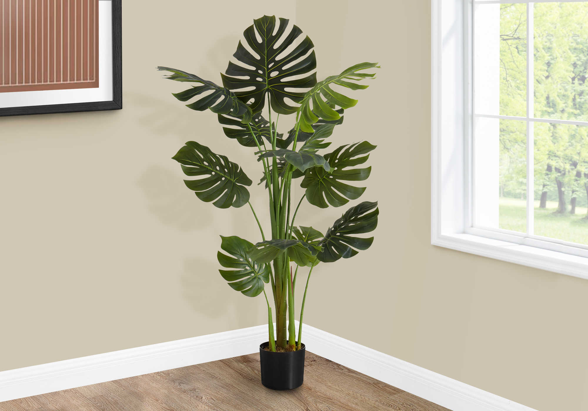 ARTIFICIAL PLANT - 55"H / INDOOR MONSTERA IN A 6" POT