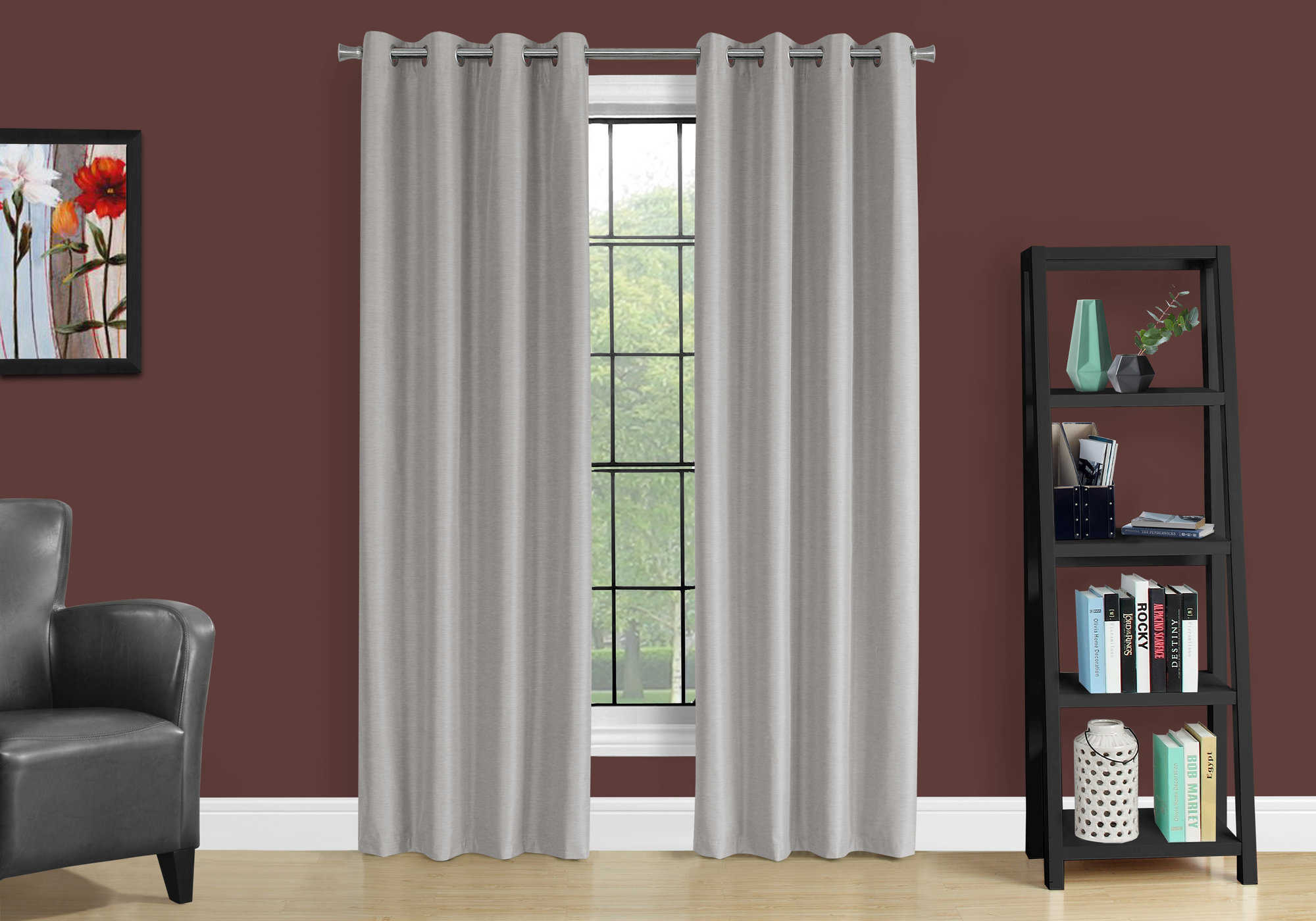 CURTAIN PANEL - 2PCS / 52"W X 84"H SILVER SOLID BLACKOUT